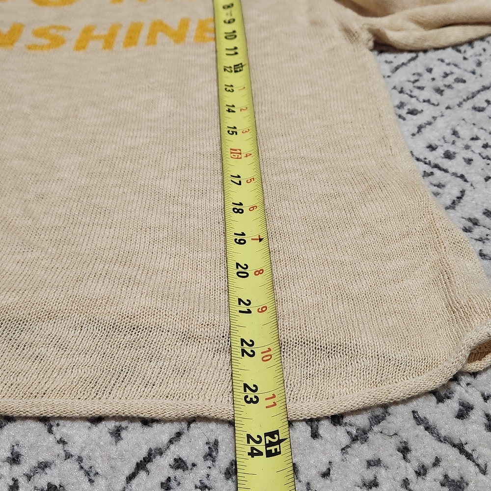 Stitchdrop Womens Sweater Lemon Yellow Hug The Sunshine Lightweight Slub Knit L - Picture 11 of 13